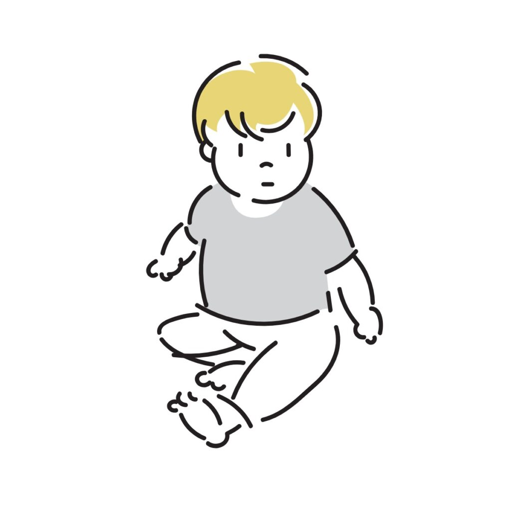 Illustration of a boy toddler.