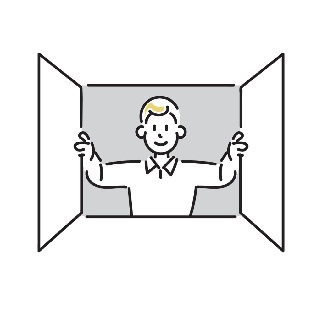 Illustration of a businesswoman investigating.